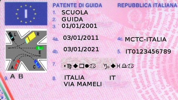 Patente-di-guida-card